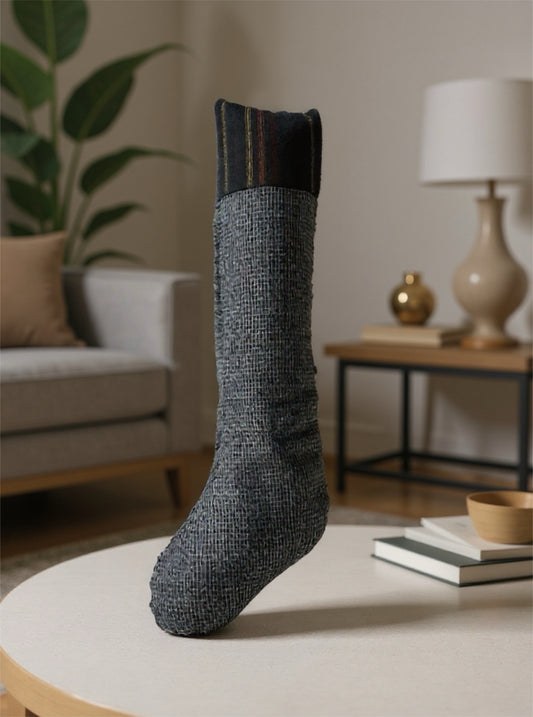BontaniHeat Holiday Stockings - Blue Small Check