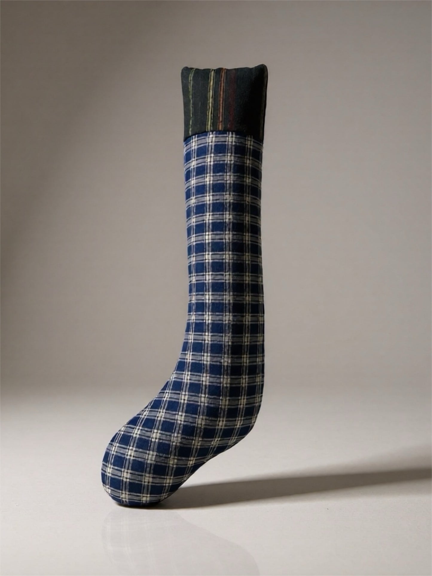 Mint & Meadow - BontaniHeat Holiday Stockings - Blue Lg Check