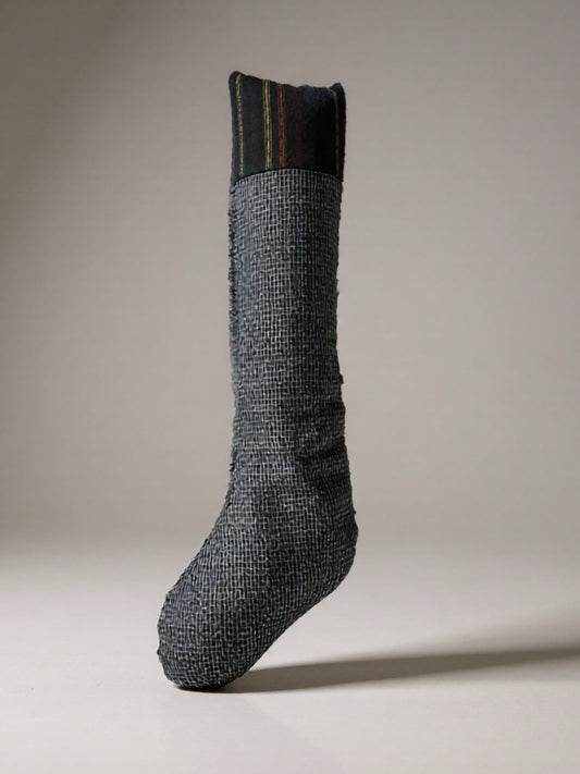 BontaniHeat Holiday Stockings - Blue Small Check