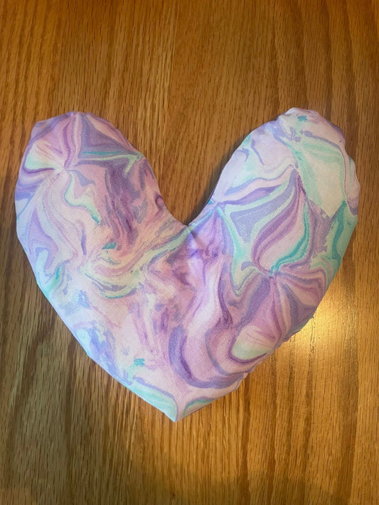 BotaniHeat Herbal Heart Eye Pillow Green/Purple swirl