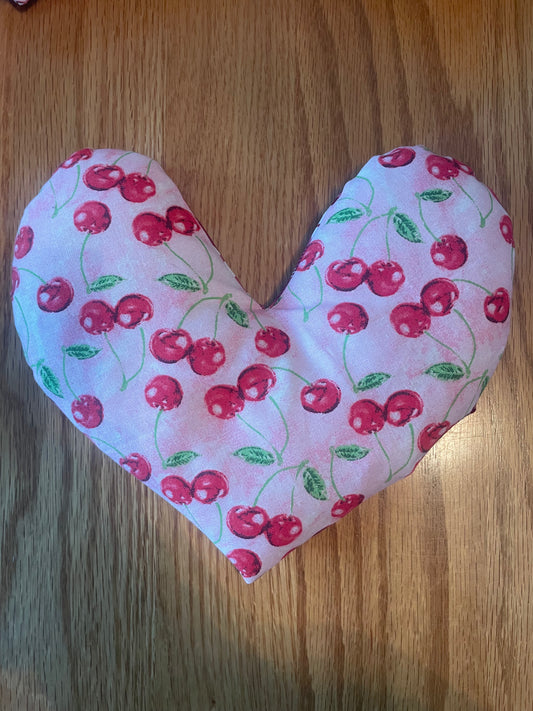 BotaniHeat Herbal Heart Eye Pillow Cherries/Plaid