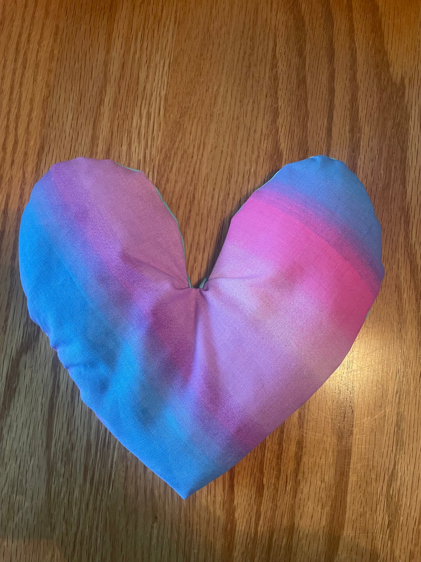 BotaniHeat Herbal Heart Eye Pillow -Blue/Pink/Purple Stripe