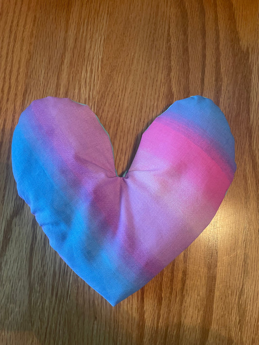 BotaniHeat Herbal Heart Eye Pillow -Blue/Pink/Green Stripe